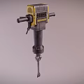 BACKHOE Yellow And Black Handheld Jackhammer For Industrial Construction Work 3d model