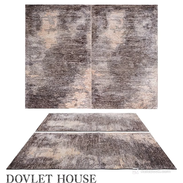 Square Rug With Abstract Texture And Neutral Tones For Modern Interior Design 3d model 