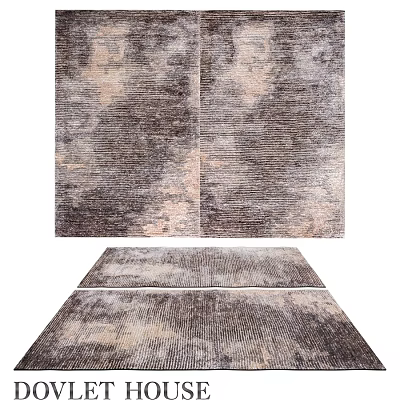 Square Rug With Abstract Texture And Neutral Tones For Modern Interior Design 3d model
