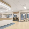 Spacious Bright Hospital Outpatient Clinic Interior With Reception And Beds