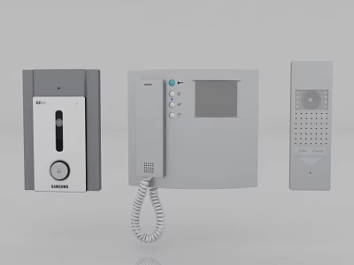 Smart Home Security Machines With Touch Screen Intercom And Camera Doorbell 3d model