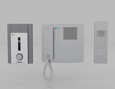 Smart Home Security Machines With Touch Screen Intercom And Camera Doorbell 3d model