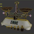 Commercial Weighing Equipment Mechanical Balance Scale With Metal Weights And Stable Platform Base