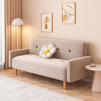 Nordic double sofa double sofa 3d model