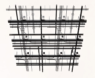 Industrial LOFT suspended ceiling 3d model