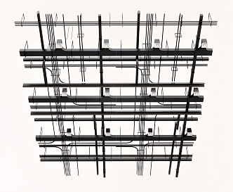 Industrial LOFT suspended ceiling 3d model