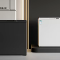 Modern Stylish Interior Design Showcasing Haier Black and White Refrigerator Freezers
