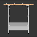 Portable Folding Table With Wooden Top And Metal Frame For Home Use