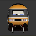 Yellow And Black Modern Train Locomotive With Streamlined Design Logo On Dark Reflective Background