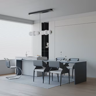 Modern table combination 3d model