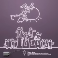 Creative Neon Lighting Combinations With People Silhouettes Sun And Cloud Elements