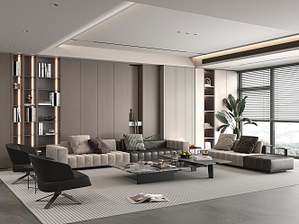 modern living room 3d model