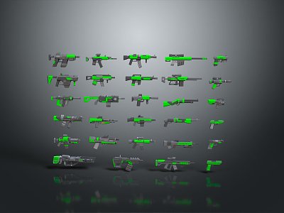 rifle semi-automatic rifle combat rifle battle rifle carbine war rifle attack rifle 3d model