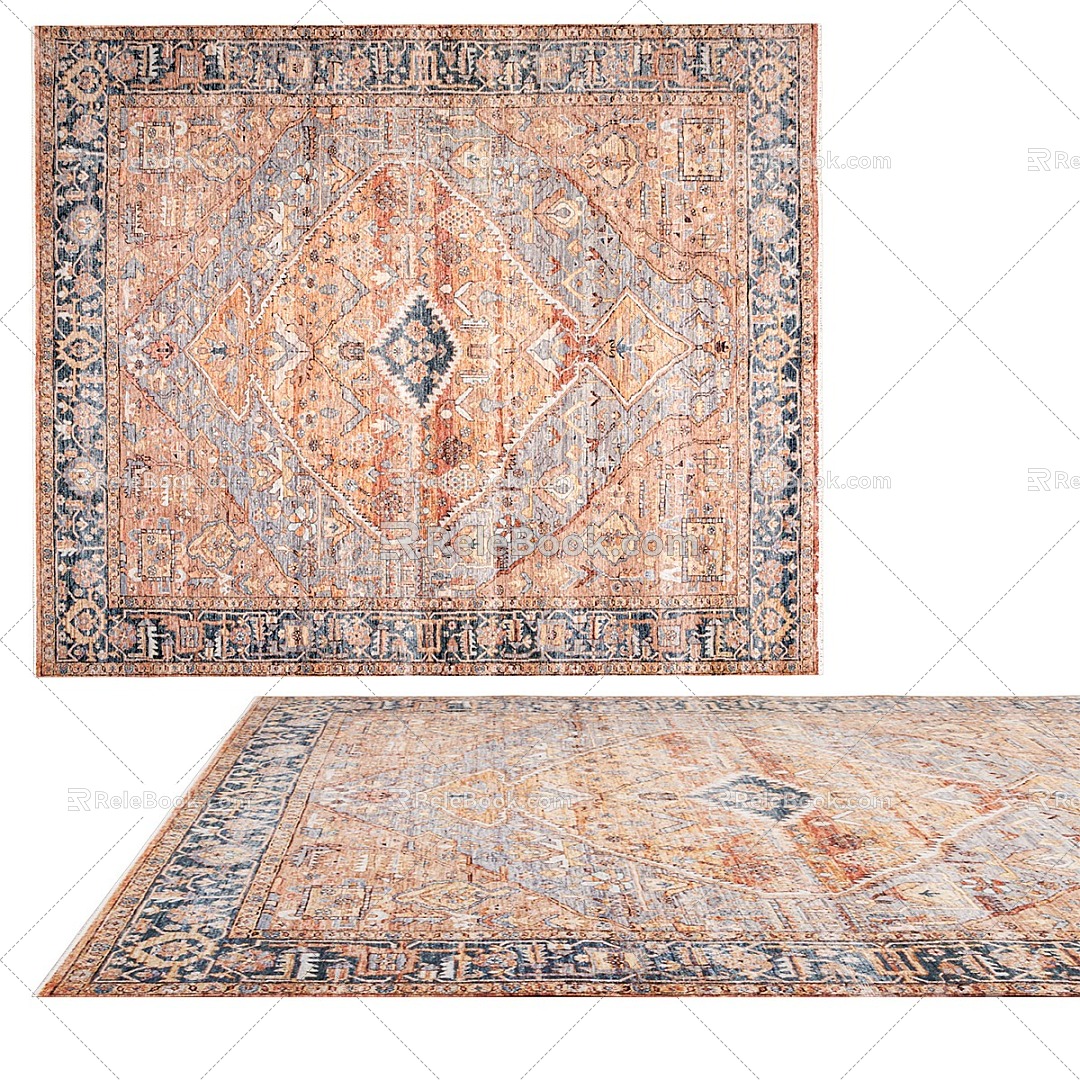 American Style Simple Carpet 3d model