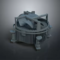 Efficient Computer CPU Cooler With Fan Heat Sink And Mounting Brackets 3d model