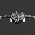 Anime Warrior Character With Spiky Black Hair Gray Top Red Belt Black Pants And White Boots