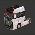Modern White And Black Truck With Sleek Cab Aerodynamic Design And Front Logo