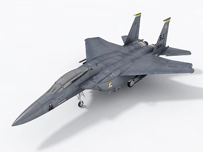 Modern Gray Military Fighter Jet With Twin Vertical Tails And Streamlined Nose 3d model