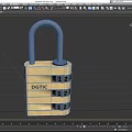 Code lock sub-lock head metal lock copper lock door lock old lock antique lock retro lock low face number low model simple model game video level 3d model