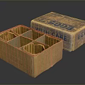 Household Cardboard Egg Carton With Divided Compartments And Care Eggs Label