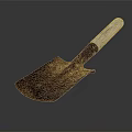 Ornamental Vintage Garden Trowel Decorative Piece With Rusted Metal Blade And Wooden Handle