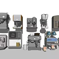 Various Types of Modern Kitchen Appliances Such as Coffee Makers Juicers and Blenders