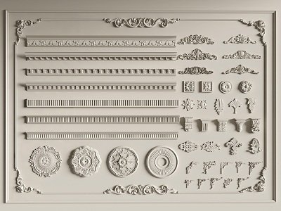 French plaster line 3d model