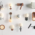 Various Modern Design Wall Lamps With Different Shapes And Materials 3d model