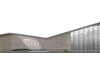 Modern Pergola Design With Wooden Structure And Lattice Pattern For Outdoor Landscape 3d model