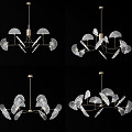 Modern crystal chandelier crystal lamp 3d model