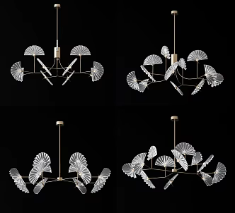 Modern crystal chandelier crystal lamp 3d model
