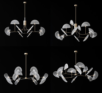 Modern crystal chandelier crystal lamp 3d model