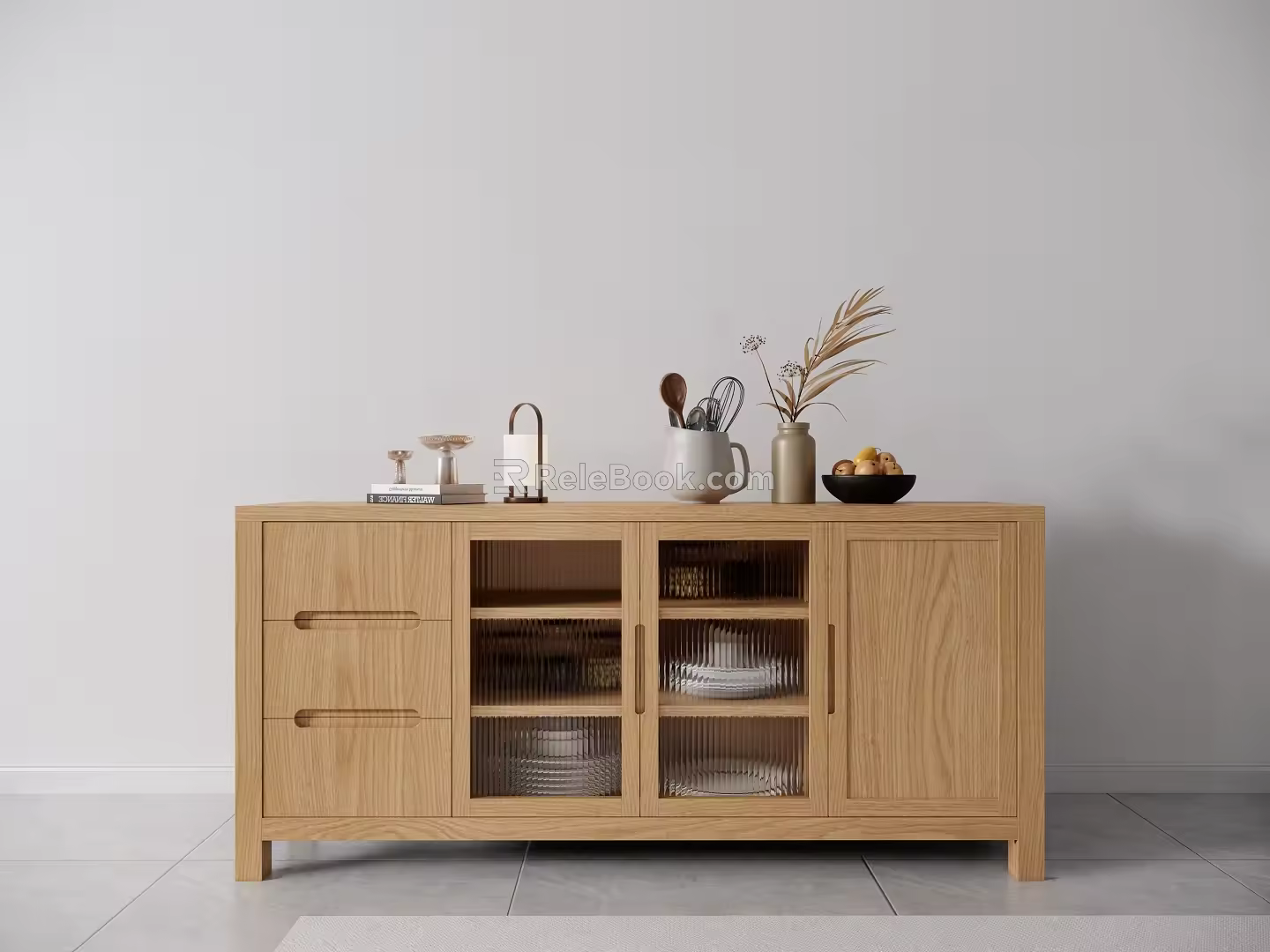 Sideboard Log Low Cabinet 3d model