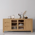 Sideboard Log Low Cabinet 3d model