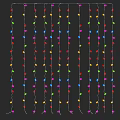 Colorful Decorative String Lights Hanging Curtain Style For Indoor Outdoor Use