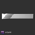 Smooth Curved Layered White Decorative Molding Architectural Interior Component for Home Design