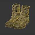 Durable Camouflage Military Boots With Thick Soles Dark Laces And Practical Design