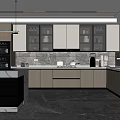 Modern Kitchen Interior Design With Marble Island Countertop Cabinets Lighting Appliances And Natural Light