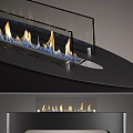 Nordic fireplace 3d model