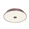 Round Ceiling Light With Dark Brown Frame White Surface And Small Center Dot 3d model