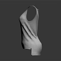White Sleeveless Vest With Pocket Simple Design Casual Daily Wear
