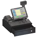 Commercial Cash Register Equipment with Touchscreen Display Keyboard and Cash Drawer for Retail Business