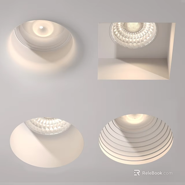 Different Styles of Downlights and Spotlights for Modern Home Ceiling Lighting 3d model 