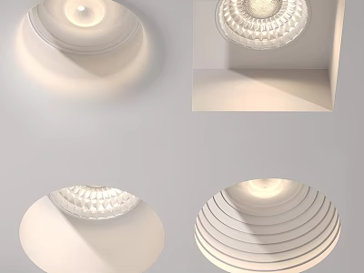 Different Styles of Downlights and Spotlights for Modern Home Ceiling Lighting 3d model