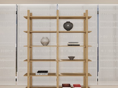 Decorative shelf bookshelf model