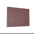 Red Decorative Wall With Repeating Square Patterns And Textured Design 3d model