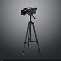 High Quality Professional Camcorder Electronic Appliance Mounted on Stable Tripod Stand