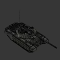 Modern Military Main Battle Tank With Turret Main Gun Tracks And Armor Plating