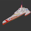 Modern Fast Ferry With Sleek Design White Hull Red Bottom And Aerodynamic Structure