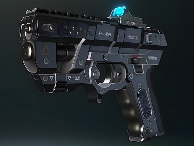 modern pistol science fiction pistol model